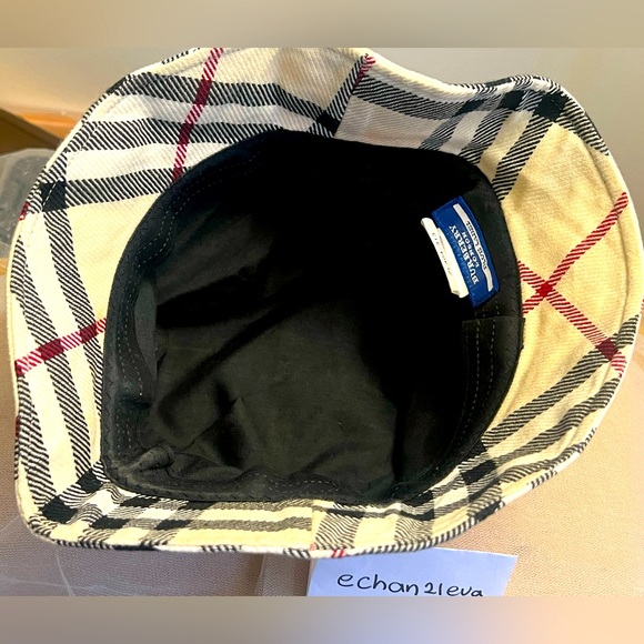 【☆JAPAN☆】Auth Burberry London Blue Label Beige Nova Check Fisherman’s Hat - Picture 4 of 7